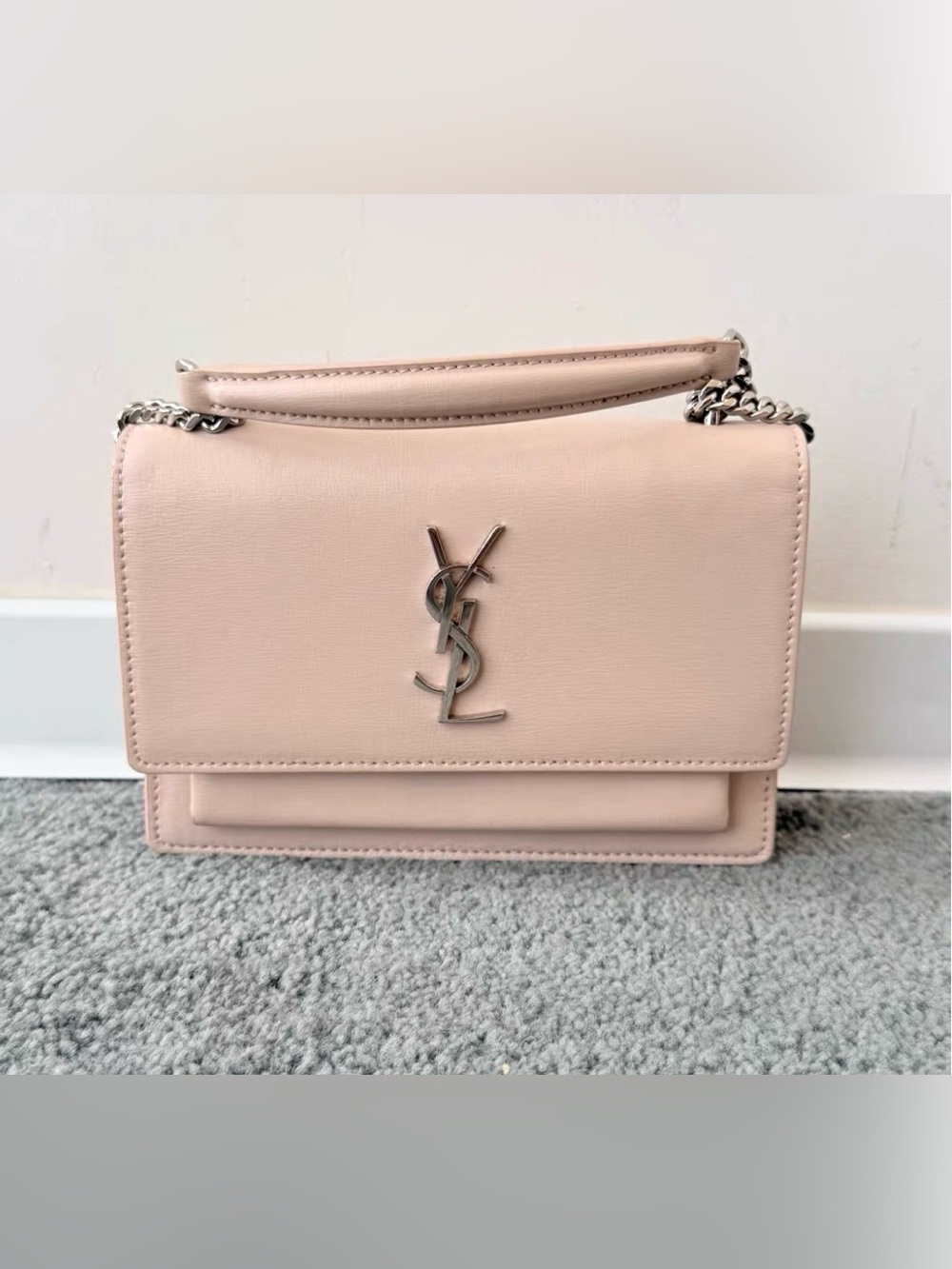 YSL Saint Laurant Mini Cherry Blossom Pink Shoulder Bag